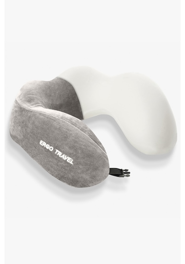 Viscofoam Comfy Ortopedik Seyahat Yastığı Visco Boyun Destekli Seyahat Yastığı - Gri | Ergo Travel