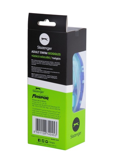 Slazenger Yetişkin Yüzücü Gözlüğü Gl6 Blueclearclear Mavi