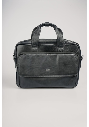 Ççs 71471 Hakiki Deri Evrak Çantası Siyah