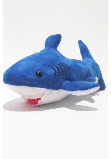 Baby Shark Şarkı Söyleyen 30 Cm Peluş Oyuncak Köpekbalığı Mavi