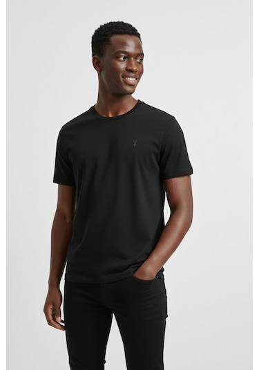 Erkek Standart-fit Bisiklet Yaka %100 Pamuk 4'lü Basic Tişört Paketi Kzk-105 Çok Renkli