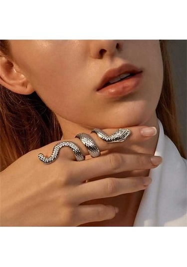 Dancemonkey Yüzükler Yüzükler Yüzük Yılan Tarzı Takı Retro Punk Moda Lm Kırmızı Kadın Hediye Alaşım Ve Kırmızı