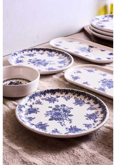 Antik Mavi 10 Parça 4 Kişilik Kahvaltı Takımı Cokrenklı Mavi