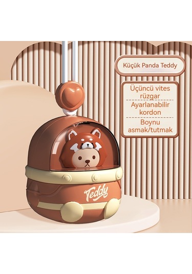 Aurora Açıkton Usb Şarj Karikatür Asılıboyun El Yapraksız Fan Küçük 3