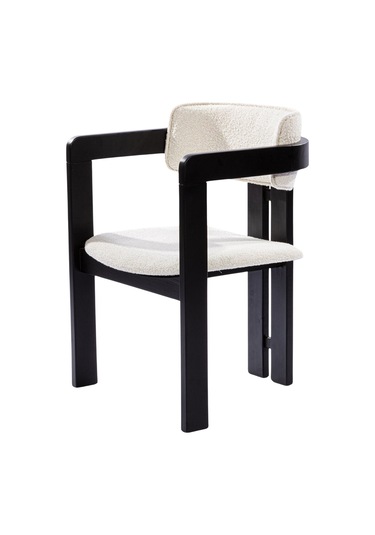 Narvik İskandinav Still T Model Ahşap Sandalye Siyah - Beyaz