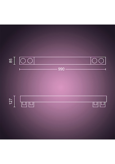 Philips Hue WCA Centris Led 4'lü Akıllı Spot Lamba 4x5.7W (Siyah)