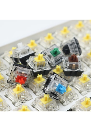 Sones 10 Adet Gateron G Şaft Siyah Alt Şeffaf Şaft Kapağı Eksen Anahtarı, Stil: G3 Ayak Mavi Şaft