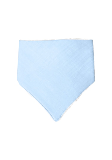 Bebek Ağız Bezi Salya Önlüğü Fular Çok Amaç 2'li M-byz Beyaz - Mavi