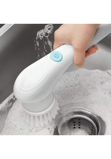 Reedark Kablosuz Elektrikli Döner Fırça - Mutfak, Banyo, Zemin Ve Daha Fazlası İçin 5 Başlıklı Temizlik Seti