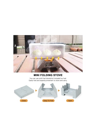Kamp, Balıkçılık, Doğa Yürüyüşü Ve Dağcılık İçin Mini Katlanır Ocak Kombinasyon Seti Çok Renkli Çok Renkli