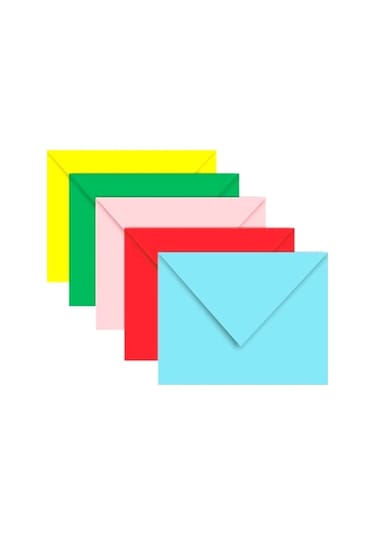 Renkli Zarf 13x18 Pembe - 25 Adet