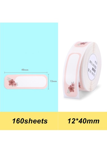 Aubyhe Termal Etiket Kağıdı Rulo - 12x40mm, 160 Adet, 4.5cm Çaplı, Isı Hassas Etiket Sticker 1 Rulo