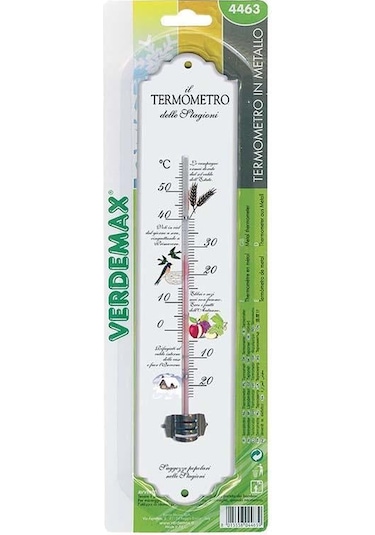 Renkli Metal Termometre 30x6,5 Cm
