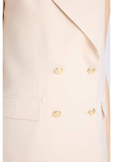 Defacto Regular Fit Ceket Yaka Akışkan Kumaş Blazer Yelek E8487AX25SM Ekru Defacto Regular Fit Ceket Yaka Akışkan Kumaş Blazer Yelek E8487AX25SM Ekru