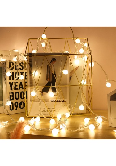 Suofeng Renkli Yıldızlı Led Işık Zinciri, 10m 80 Işık, Flaş Modlu, Pilli, Dış Mekan Kamp Dekorasyonu