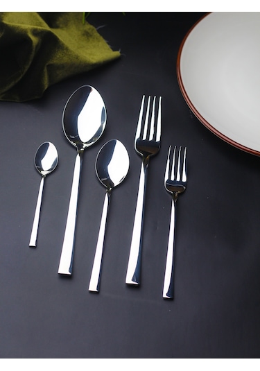 İnci 6 Kişilik 30 Parça Çatal Kaşık Takımı Metal