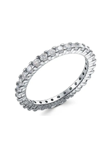 Sılverme 925 Ayar İnce Yol Desenli Gümüş Yüzük 94679835 Gri