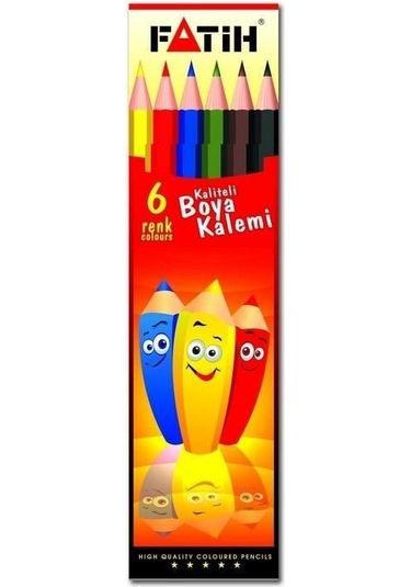 Fatih Kuru Boya 6 Renk Tam Boy Çok Renkli