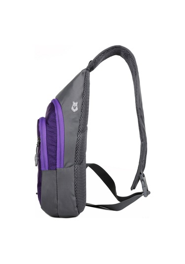 Tenfowee Hafif Ve Su Geçirmez Nylon Sırt Çantası, Kulaklık Delikli, Erkek Ve Kadınlar İçin Şık Ve Pratik Mor