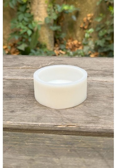 Silindir 6,5x2,5 Cm Silikon Mum Kalıbı Beyaz