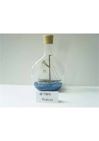 DENİZCİLİK GRUBU › Marine Şişe Gemi-Z&A ŞİŞE GEMİ15X6X22 cm