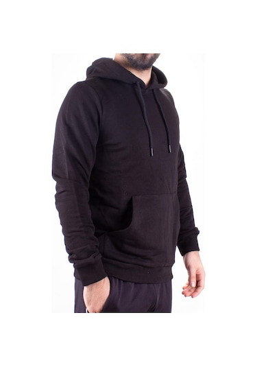 Twister 2732 Siyah Kapüşonlu Erkek Sweatshirt Siyah