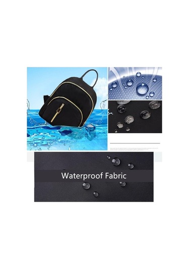 Ganzhoushop Siyah Sırt Sırt Sevimli Oxford Omuz Mini Kız İşlevli Günlük Çok Çantası Çantası Çantası Çantası Black Th Siyah