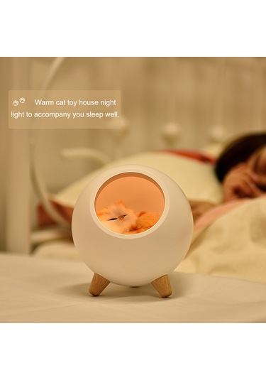 Symbee Evcil Hayvanlar İçin Silikon Ahşap Ambiyans Lambası - 3 Renk Seçeneği, Usb Şarjlı, 1.2w, 325g Diğer