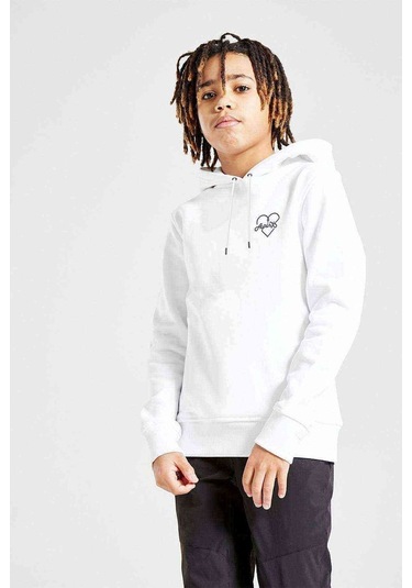 Apinx Logosu K Pop Korece Idol Baskılı Unisex Çocuk Sweatshirt Beyaz