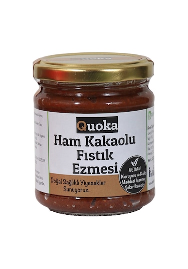 Quoka Ham Kakaolu Hurmalı Fıstık Ezmesi 200 G