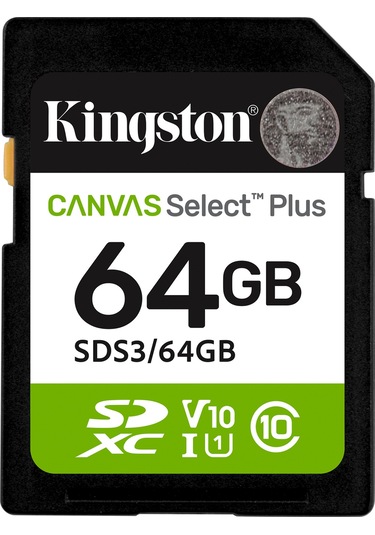 Kıngston 64gb Sdxc Kart Canvas Select Plus Sds3/64gb