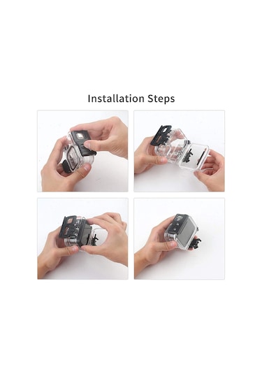 Shoot Go197-a Gopro Hero 8 Black için Su Geçirmez Housing