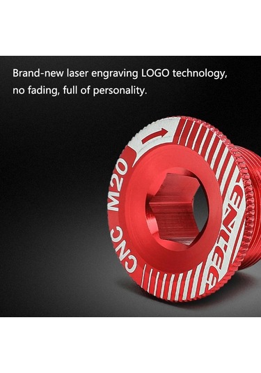 Sones Enlee Alüminyum Bisiklet Krank Kapağı Krank Vidaları, Renk: M18 Siyah