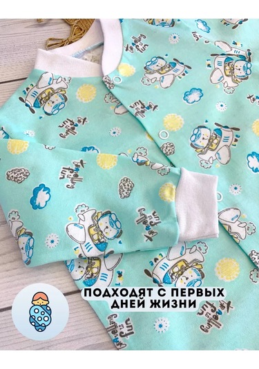 Ulybasiki Yenidoğanlar İçin Body Seti 3 Parça 108984648 Açık Mavi