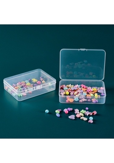 Tongxida 10 Adet Dikdörtgen Pp Plastik Kutu Şeffaf Ambalaj Kutusu Kapaklı Alet Saklama Kutusu Diğer