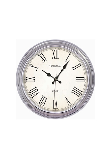 Gümüş Çerçeve Duvar Saati Gümüş