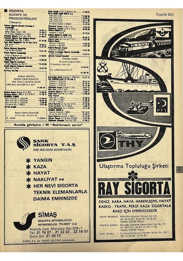 İzmir 1982-1983 Meslek Reklam İlanı Efemera S525