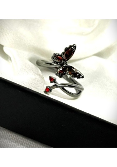 Dükkan Design Kuyruklu Kelebek Ayarlanabilir Yüzük Antrasit