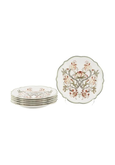 Mikasa Moor Mystic Floral 6lı Pasta Tabağı 20cm P366.106499 Beyaz