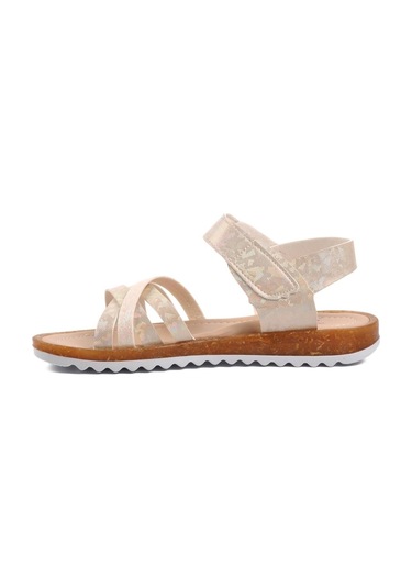 Aspor Bej Kız Çocuk Cırtlı Ortopedik Sandalet Çok Renkli