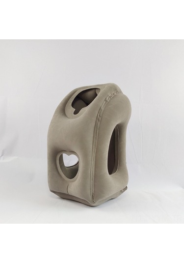 Geeksen Pvc Şişme Seyahat Yastığı - Hızlı Tren Ve Araç Koltukları İçin Konforlu Boyun Desteği Siyah Ürün + Depolama Çantası