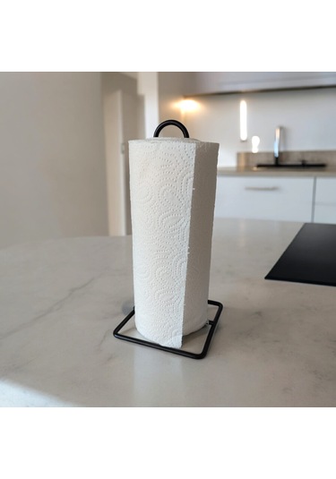 Havlu Peçetelik , Siyah Renk Rulo Peçetelik , Metal Masa Tezgah