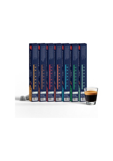 Nish Coffee Nespresso Uyumlu Kapsül Kahve 7'li Set Lungo,ıtaly,risteretto,smooth,sport,organik,decaf -70 Adet Kapsül Kahve