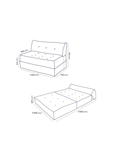 Homedius Mocca Fitilli Kadife Çift Kişilik Katlanır Yatak Olabilen Koltuk-çağla Yeşili Gri