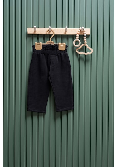 Kız Bebek Müslin Fırfırlı Alt 6 Ay 3 Yaş %100 Pamuk Siyah