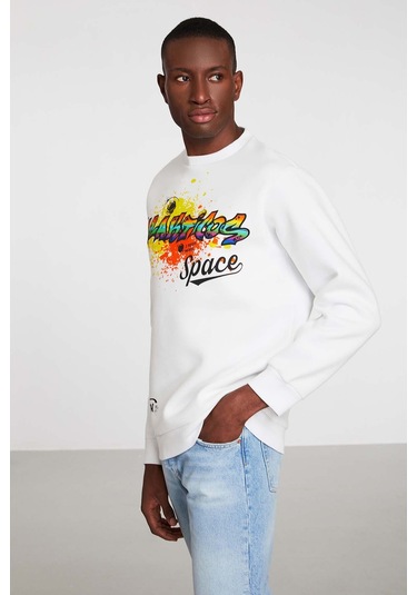 Gravıty Galaktıcos Comfort Beyaz Sweatshirt