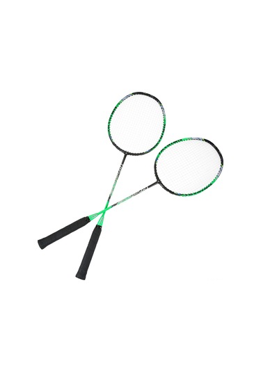 Geeksen Yeşil Karbon Fiber Badminton Raketi Seti 2 Kişilik - Taşınabilir Çanta İçeren Hafif Ve Dayanıklı Spor Aleti