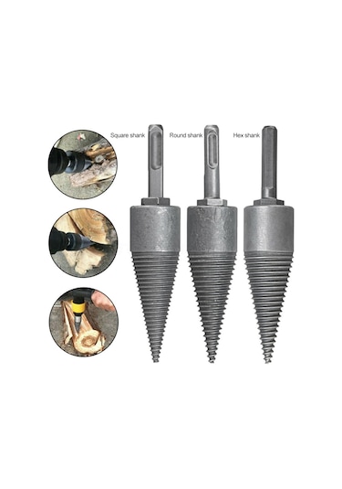 Fosenze Ahşap Bölme Matkap Ucu Elektrikli Çekiç İle Kullanıma Uygun Karbon Çelik Heksagonal Saplı Ormanlık Odun Parçacı