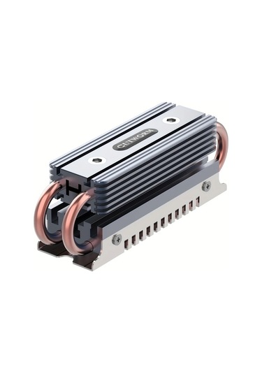 Boatshop1 Gri M2 Nvme 2280 Ssd Alüminyum Soğutucu Çift Bakır Isı Borusu Çift Katmanlı Kanatçık Silikon Ped Pcıe Sata Ssd