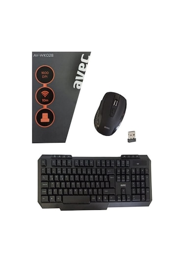 Avec AV-WK028 Kablosuz Multimedya Q Klavye Mouse Set